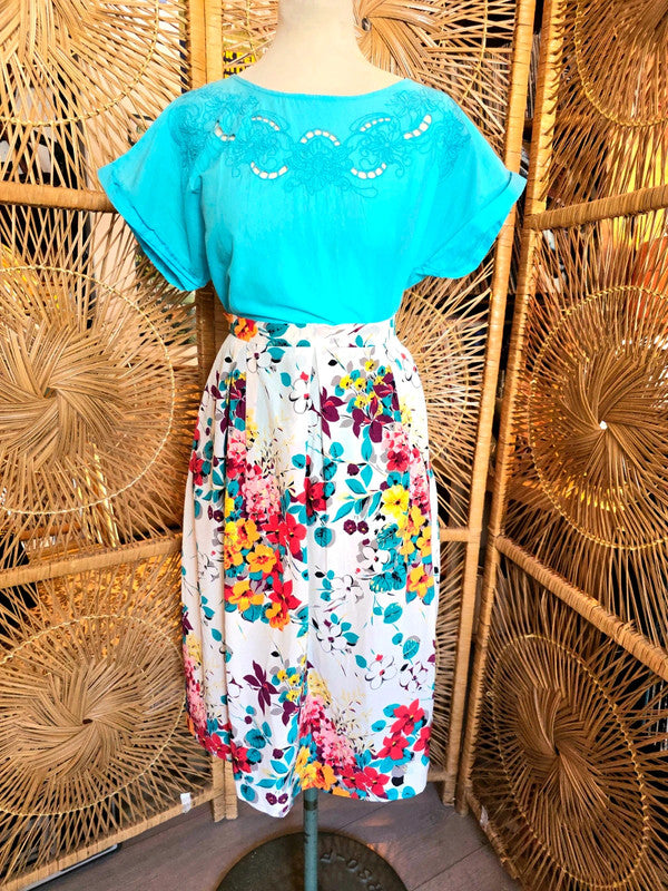 Vintage 1980s Peasant Blouse