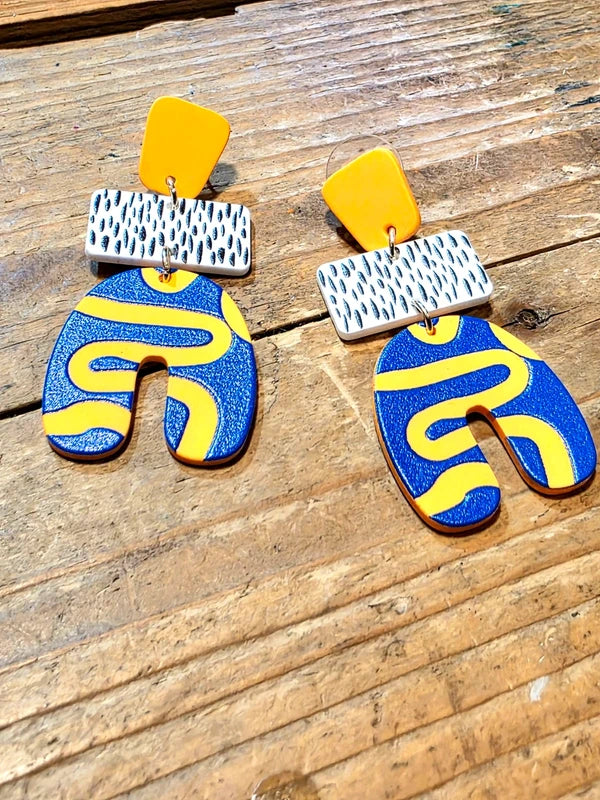 Retro Geometric Earrings