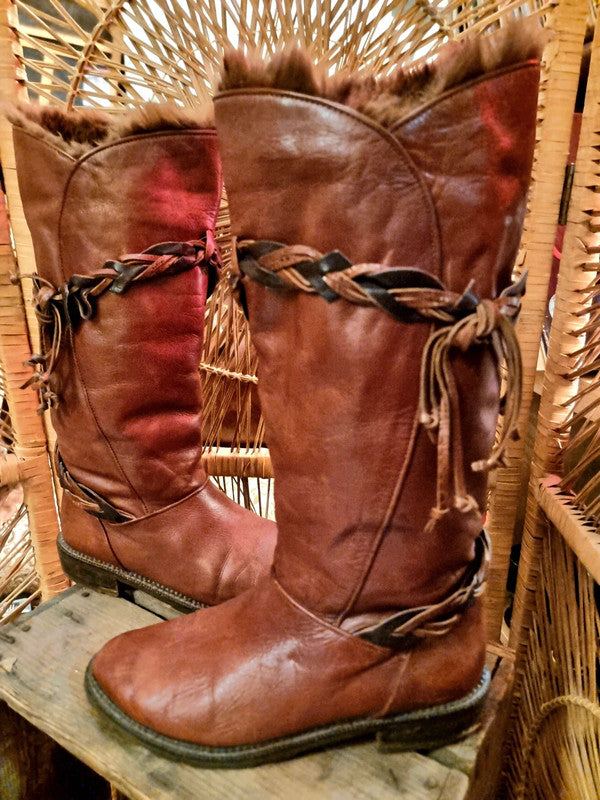 Vintage 80s Leather Boots by Salgo