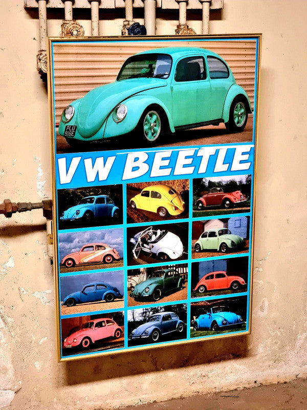 Vintage 90's VW Beetle Frame Poster