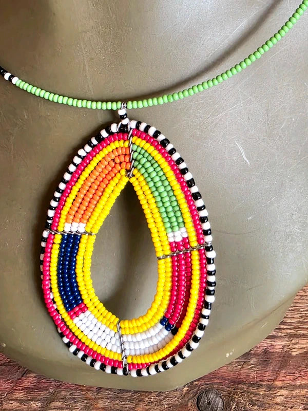 Brand New Beaded Pendant Necklace