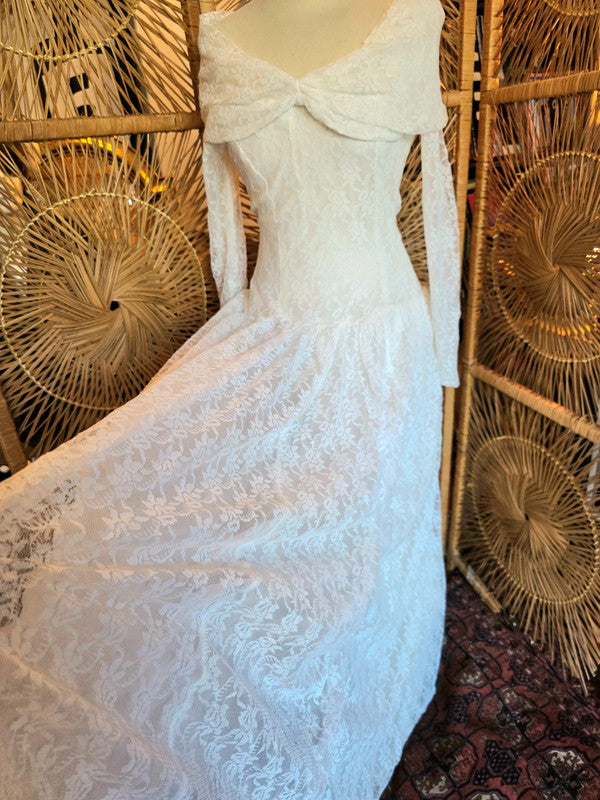 Vintage 50's Lace Wedding Dress