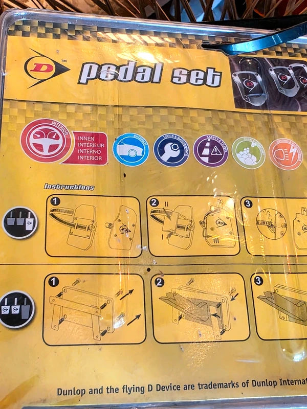 Vintage 90's Dunlop Car Pedal Set