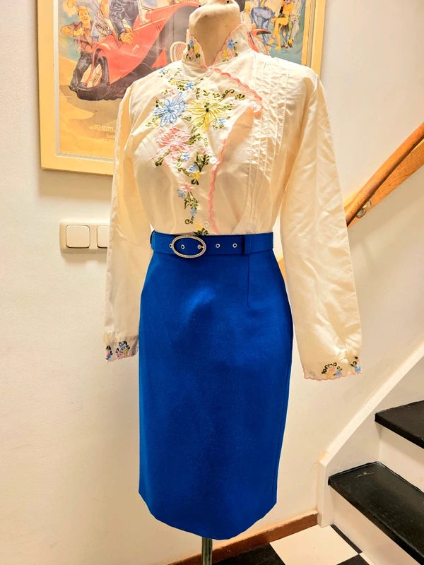 Vintage 1960's High Waist Pencil Wiggle Skirt