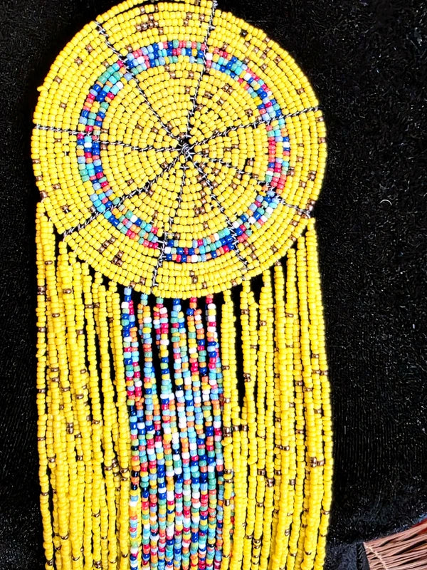 Brand New Beaded Fringe Pendant Necklace