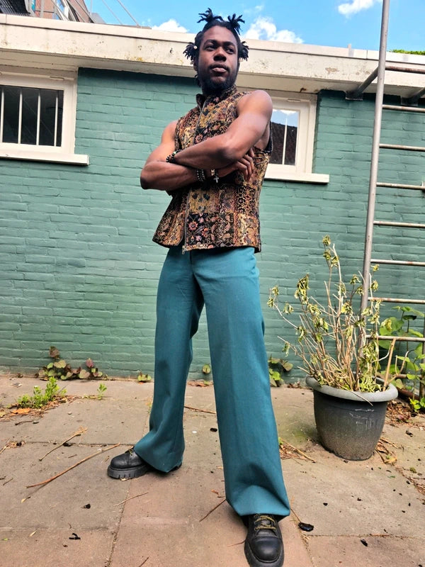 Vintage 70s Trevira Bell-bottom Trousers