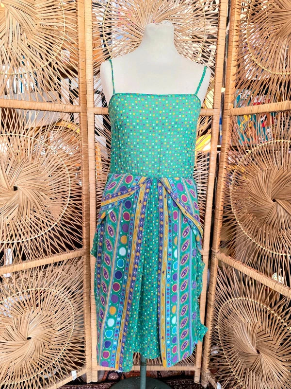 Vintage 70's Faux Wrap Dress