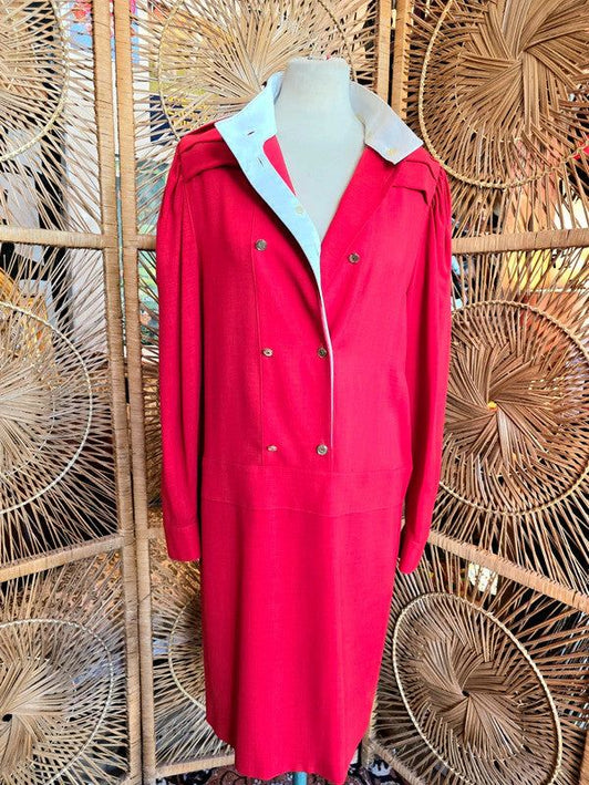 Vintage 80's Louis Féraud Military Dress