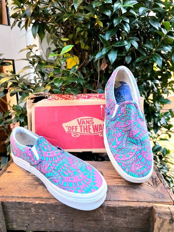 Brand New Vans Classic Liberty Satchmo / True White Slip-On Shoes