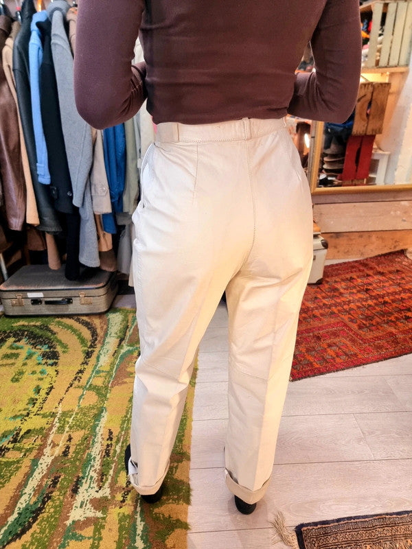 Vintage 80's Leather High Waisted Trousers