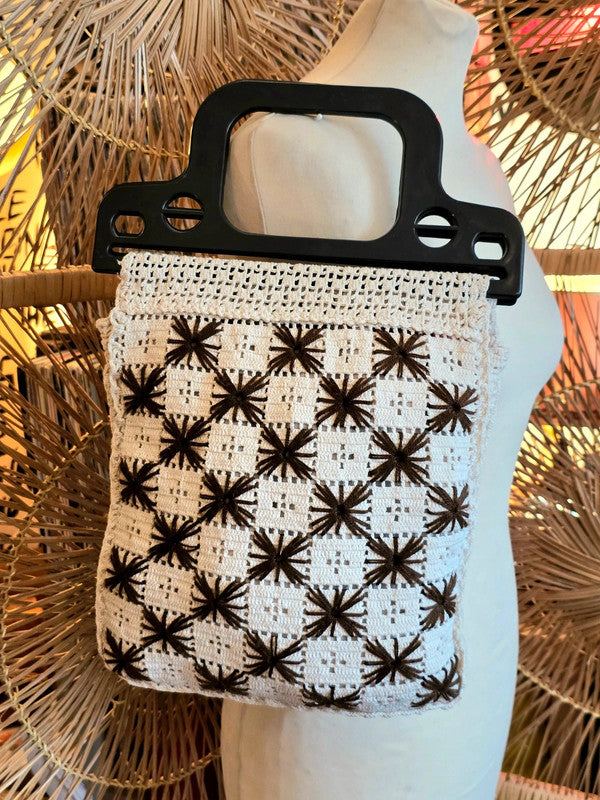 Vintage 70's Crochet Tote Bag