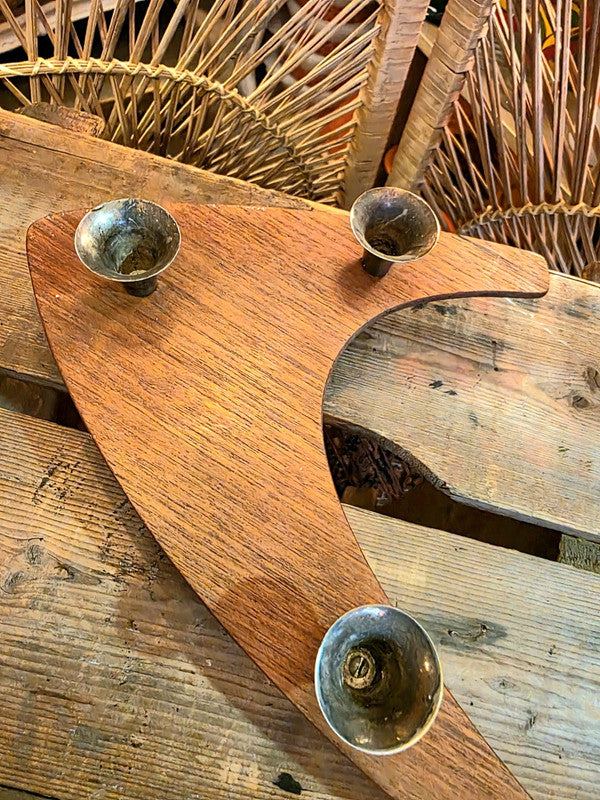 Vintage Wooden Candle Holder