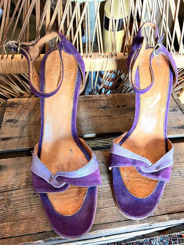 Vintage 70's Sandal Heel Shoes