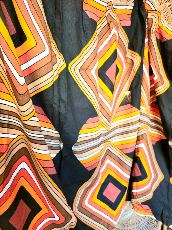 Vintage MOD 70's Geometric Curtain