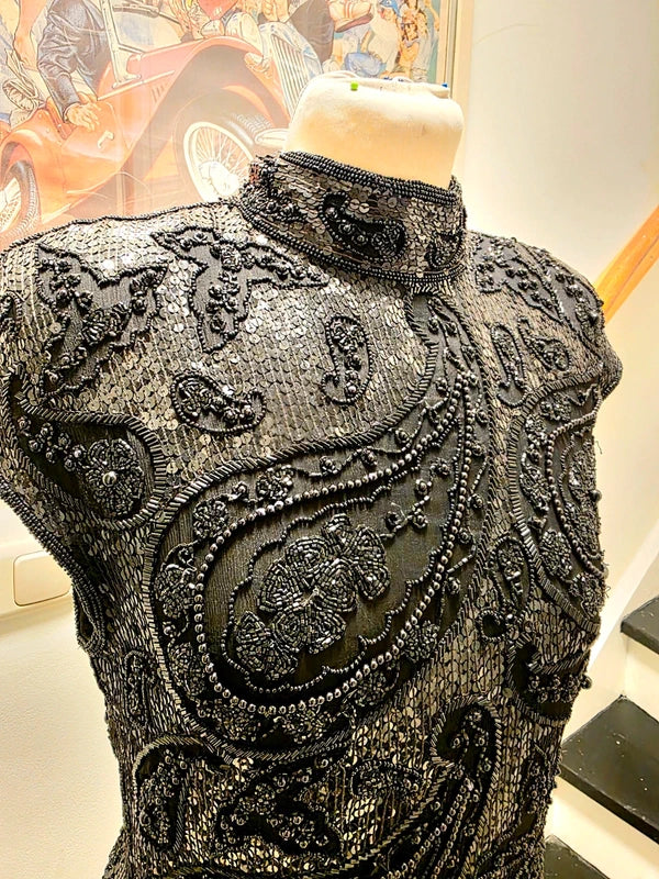 Vintage 80's Scarlet Rage Silk Tunic Dress