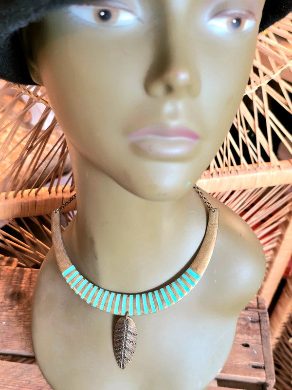 Vintage 70's Bib Statement Necklace