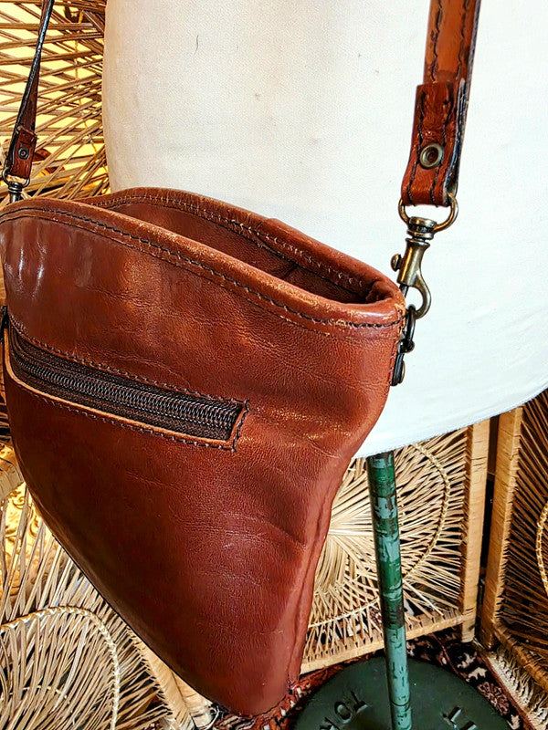 Vintage 80's Leather Shoulder Bag