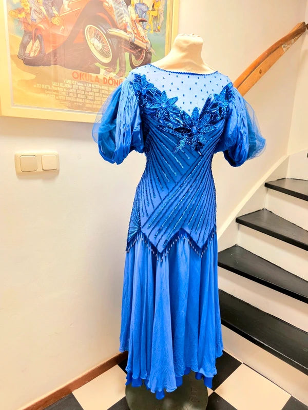 Vintage 80's Momm Design Silk Sequin Dress