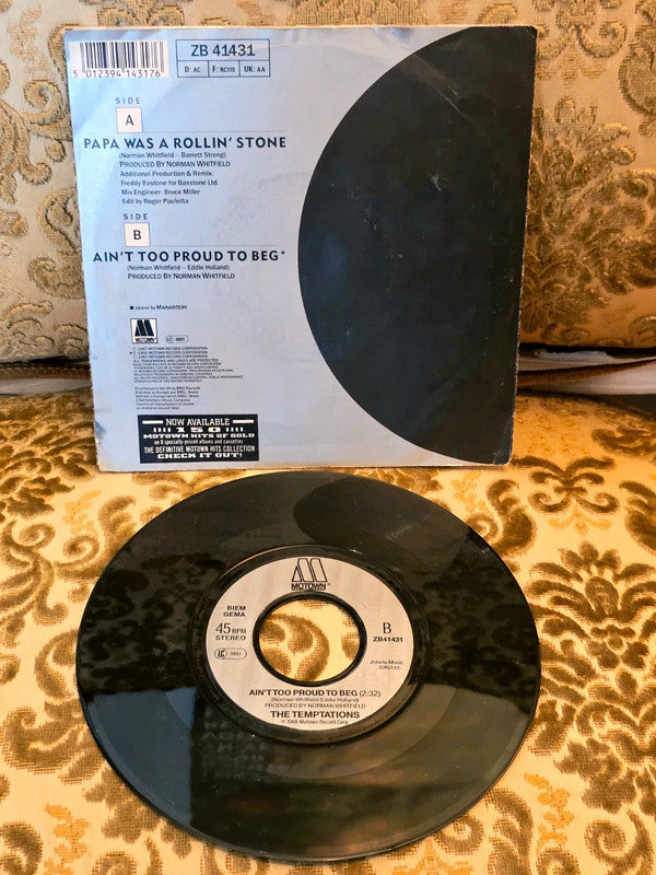 The Temptations – Papa Was A Rollin' Stone Remix 1987 Vinyl Record