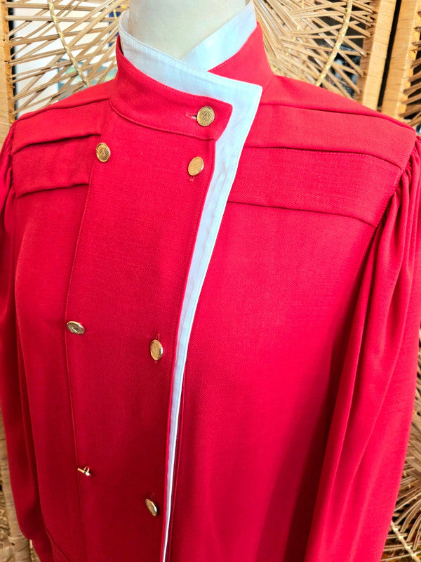 Vintage 80's Louis Féraud Military Dress