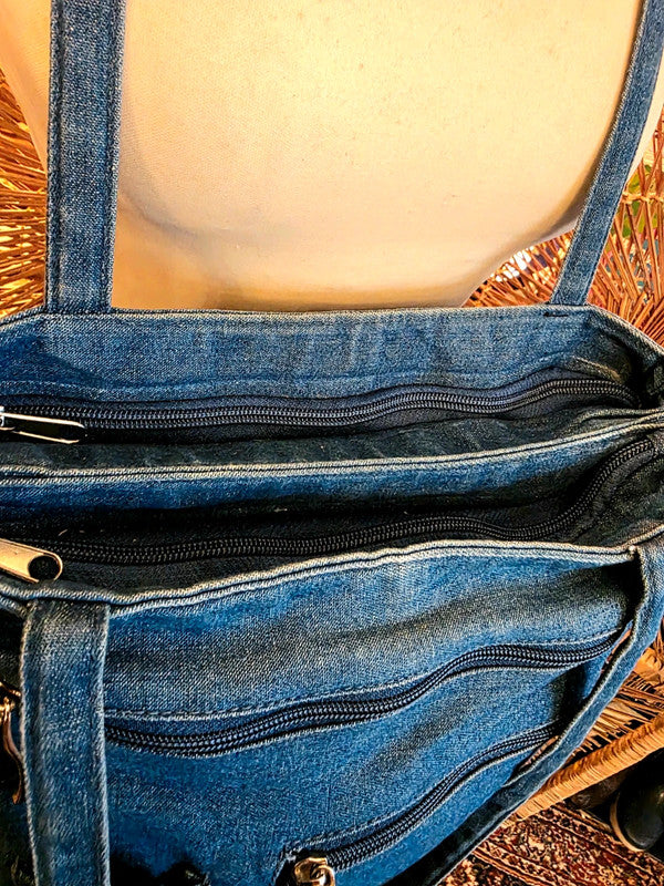 Vintage 90s D&S Paris Denim bag