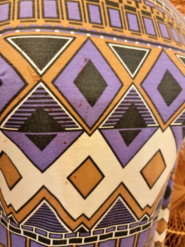 Vintage 70's Art Deco Style Maxi Dress