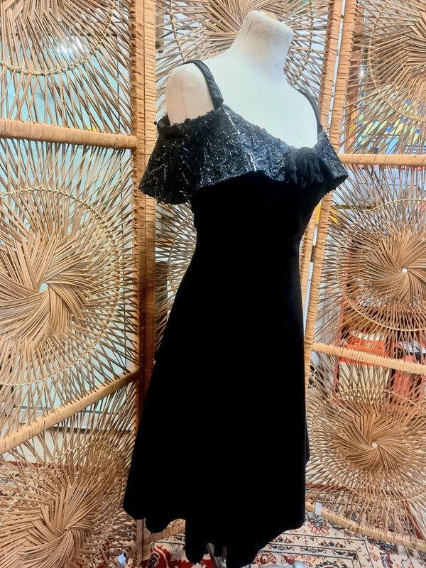 Vintage 80's Off the Shoulder Dress