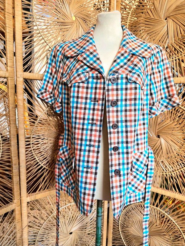 Vintage 70's Ralph Creation Belted Blouse