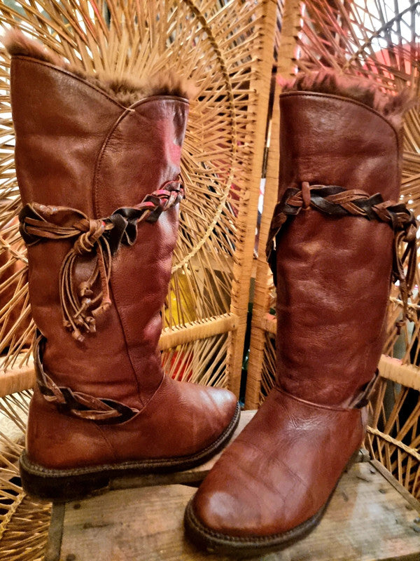 Vintage 80s Leather Boots by Salgo