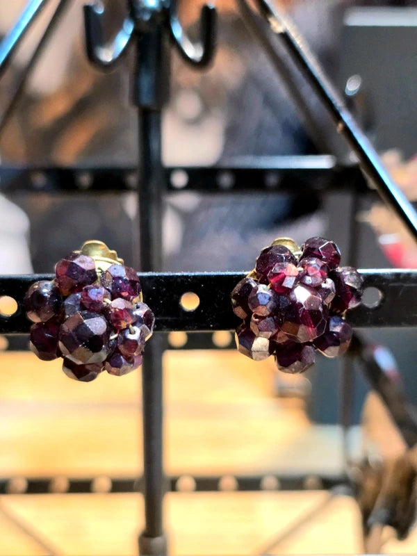 Vintage 70's/80's Cluster Clip-On Earrings