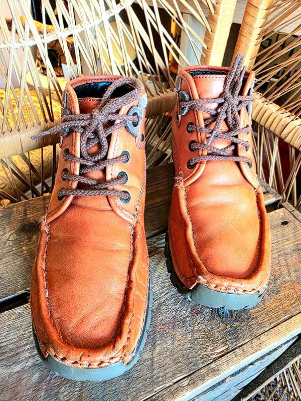 Vintage 90's Leather Wolky Ankle Boots