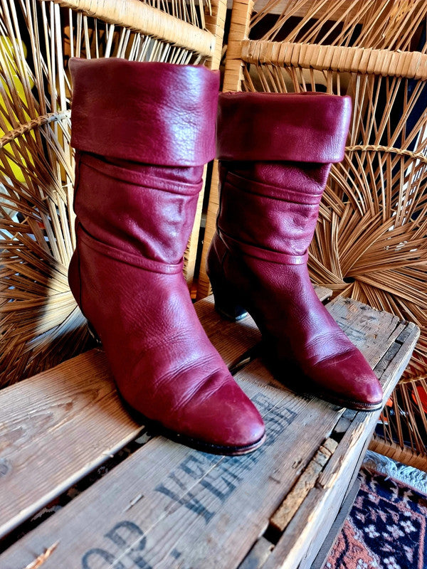 Vintage 80s Leather Boots