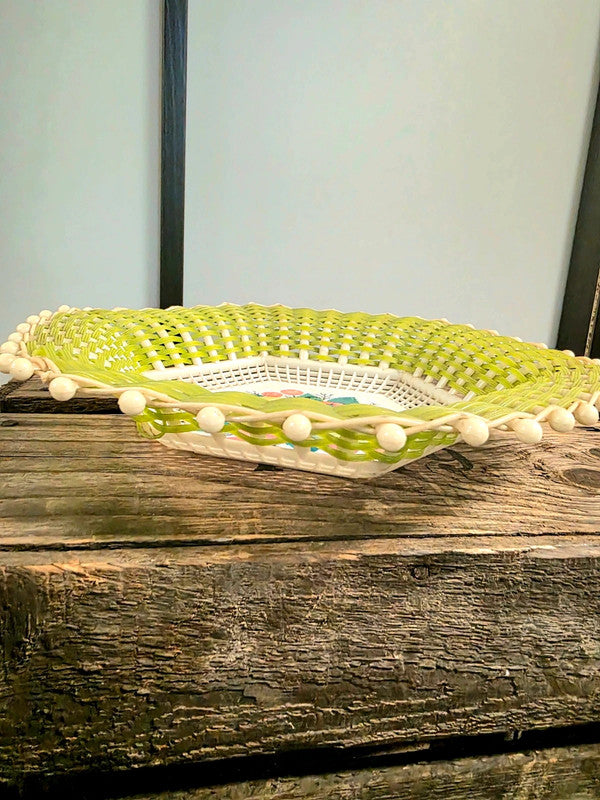 Vintage 60s Woven Fruit Basket