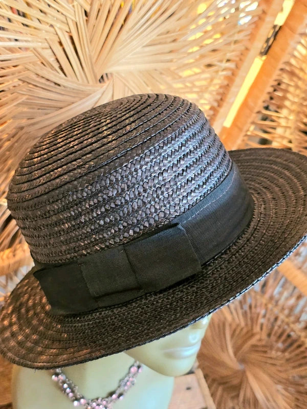 Vintage 80s Straw Sun Hat