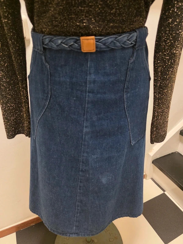 Vintage 80's Newbord Denim Skirt