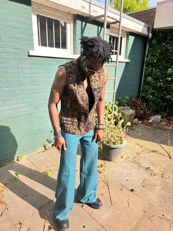 Vintage 70s Trevira Bell-bottom Trousers