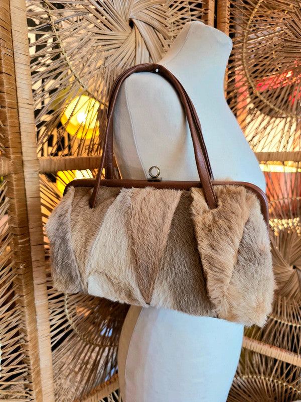 Vintage 70's Fur Shoulder Bag