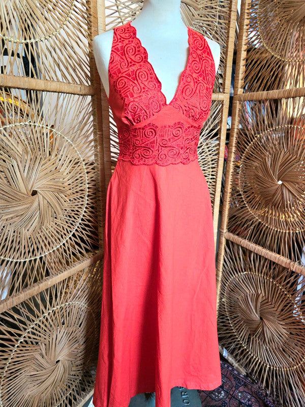 Vintage 80s Auit Maxi Dress