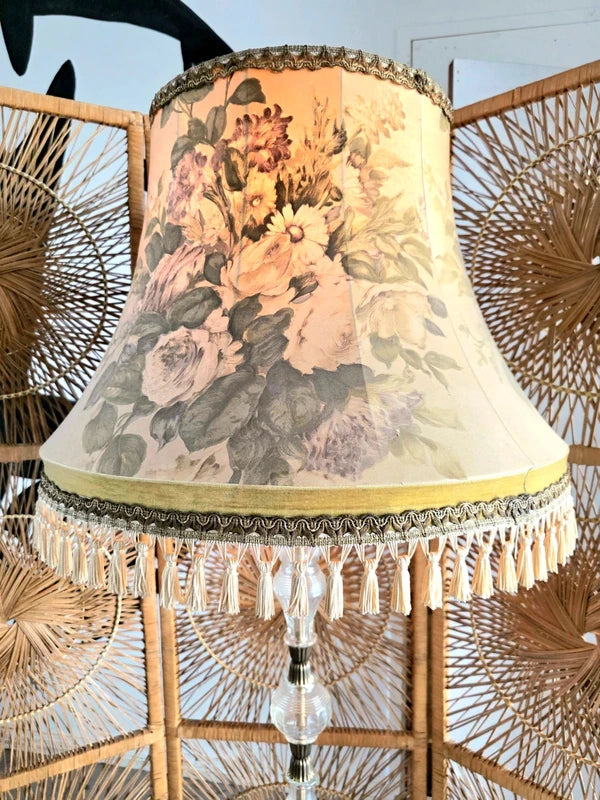 Antique French Glass Stem Floor Lamp