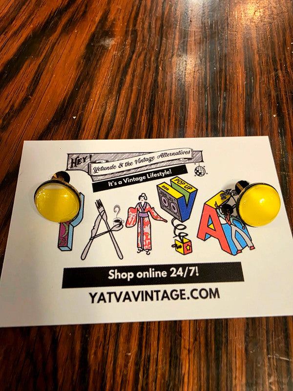 Vintage Yellow Stone Cufflinks