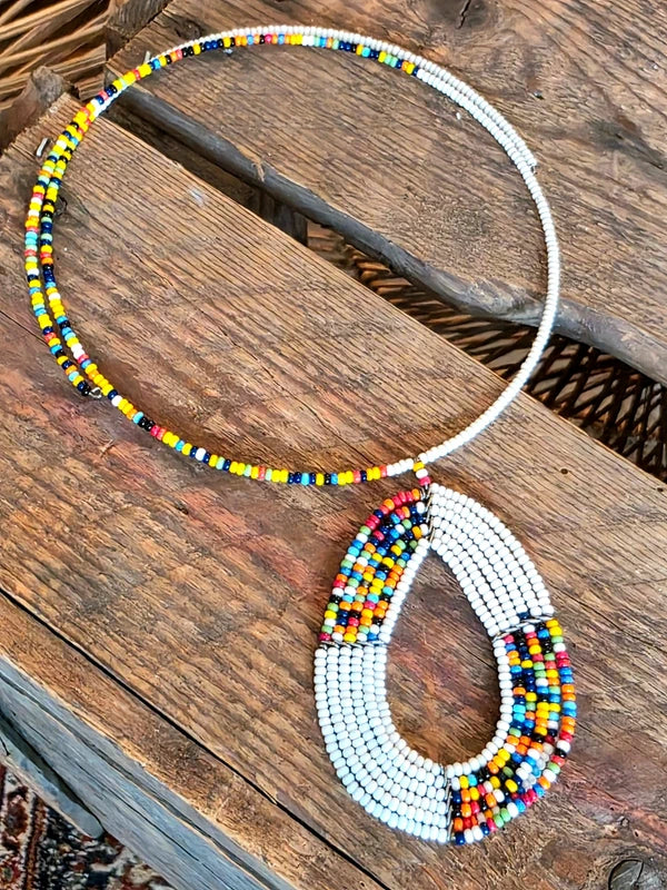 Brand New Beaded Pendant Necklace