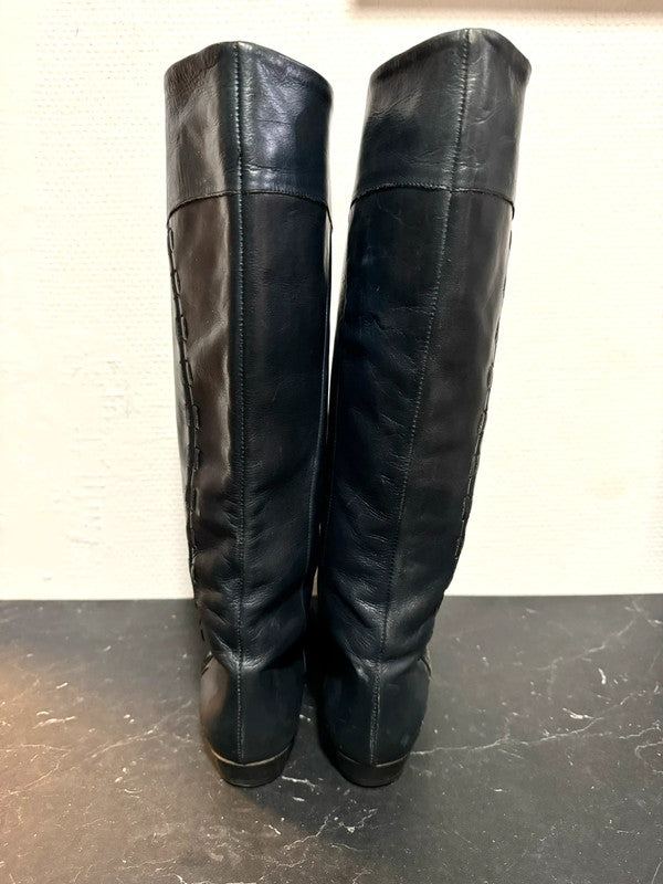 Vintage 80s Leather Pull up boots
