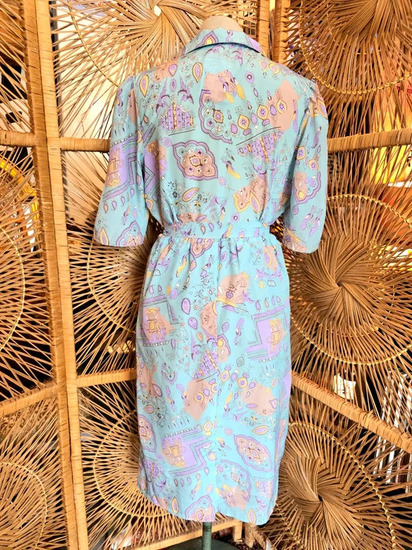 Vintage 60's / 70's Belted Shirt Dress