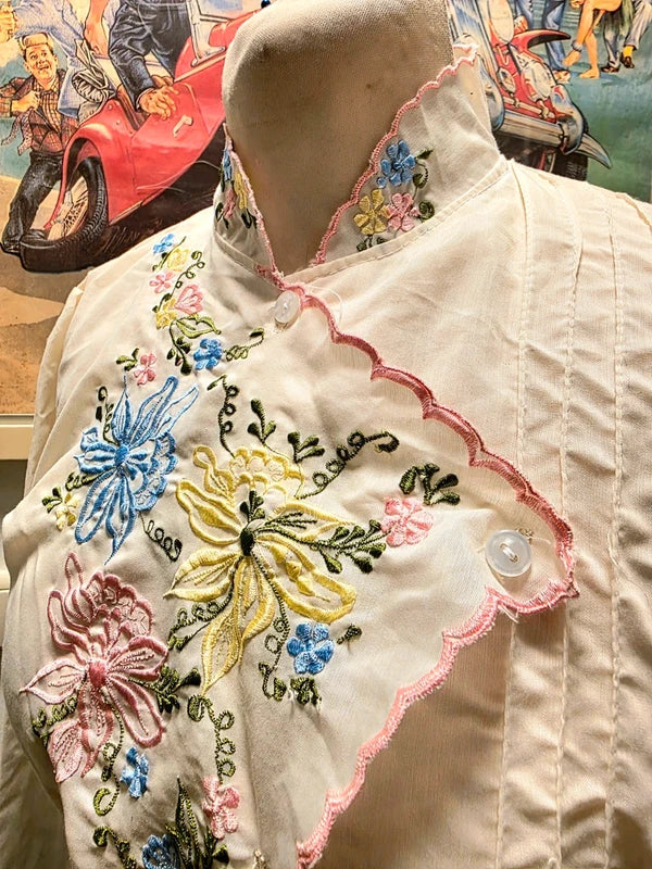 Vintage 70's Embroidery Shirt