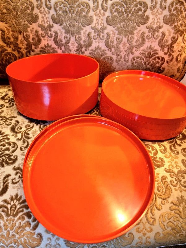 Vintage Heller Design Salad Bowl and Plates