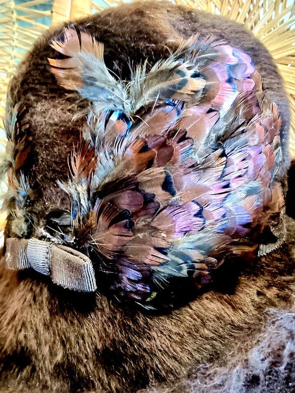 Vintage 70s / 80s Feather Hat