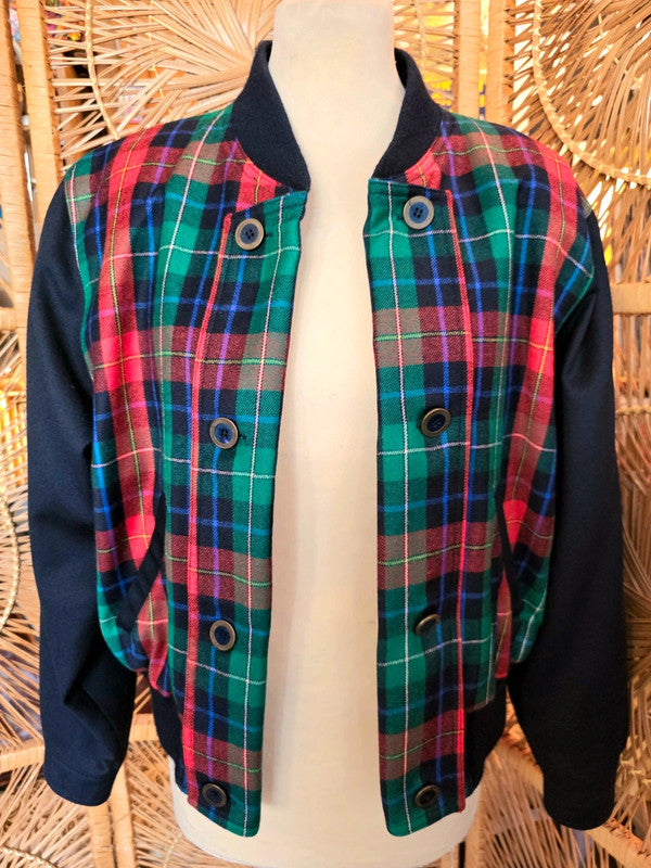Vintage 80's Ricardo Rochelli Double Breasted Bomber Jacket