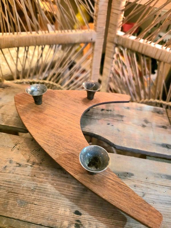 Vintage Wooden Candle Holder