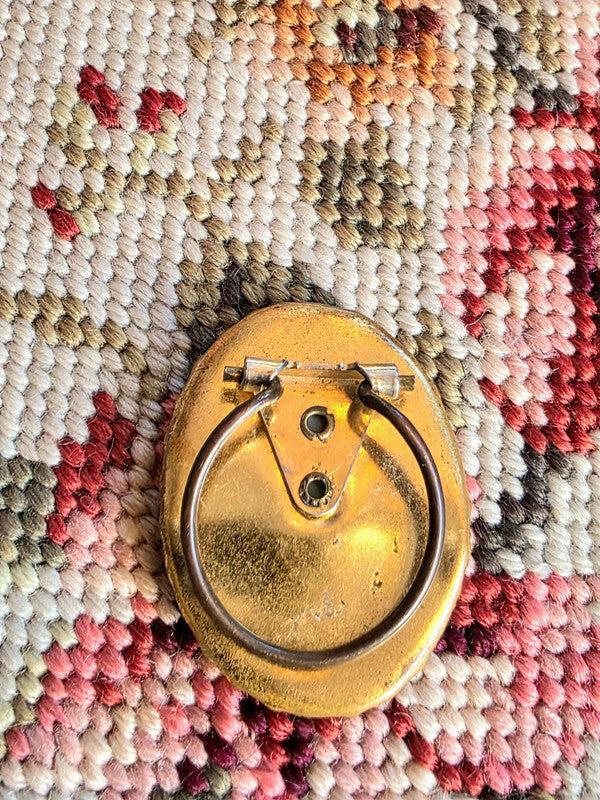 Vintage 50s Scarf Clip - Roses