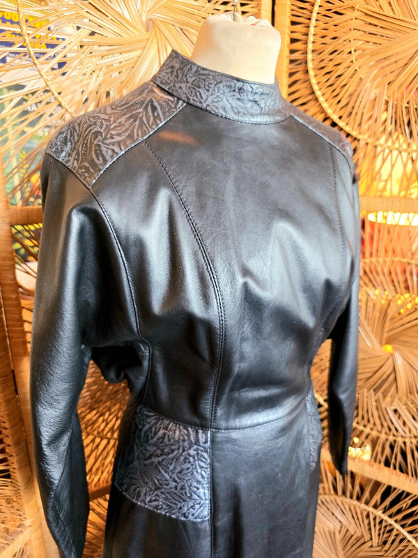 Vintage 80's Genel LTD Leather Dress